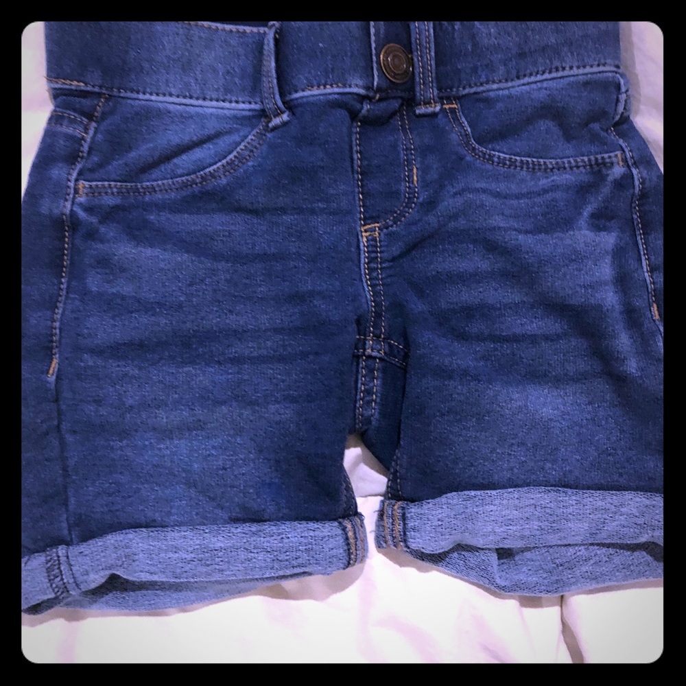 Girls stretchy denim shorts